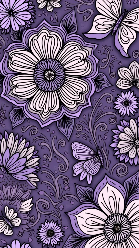 purple coloring page